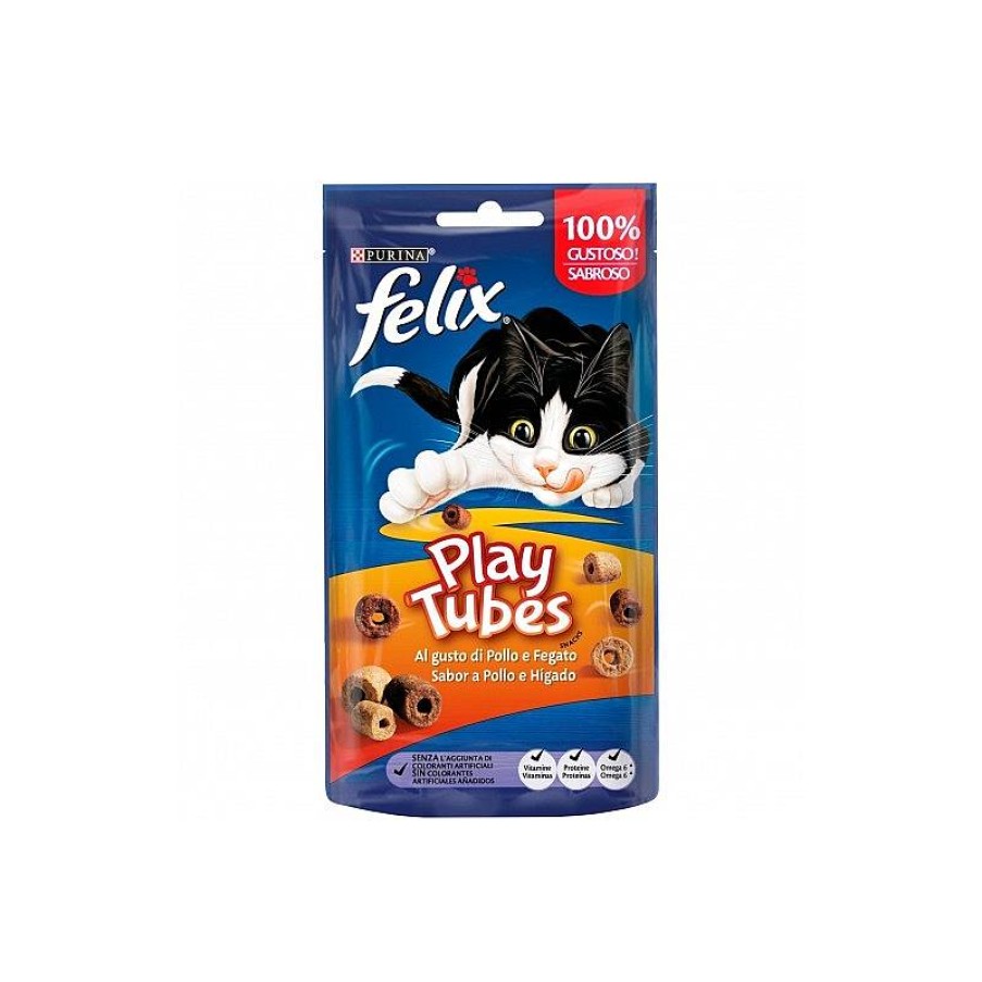 Felix Play Tubes Chicken/Liver 50 Gr New