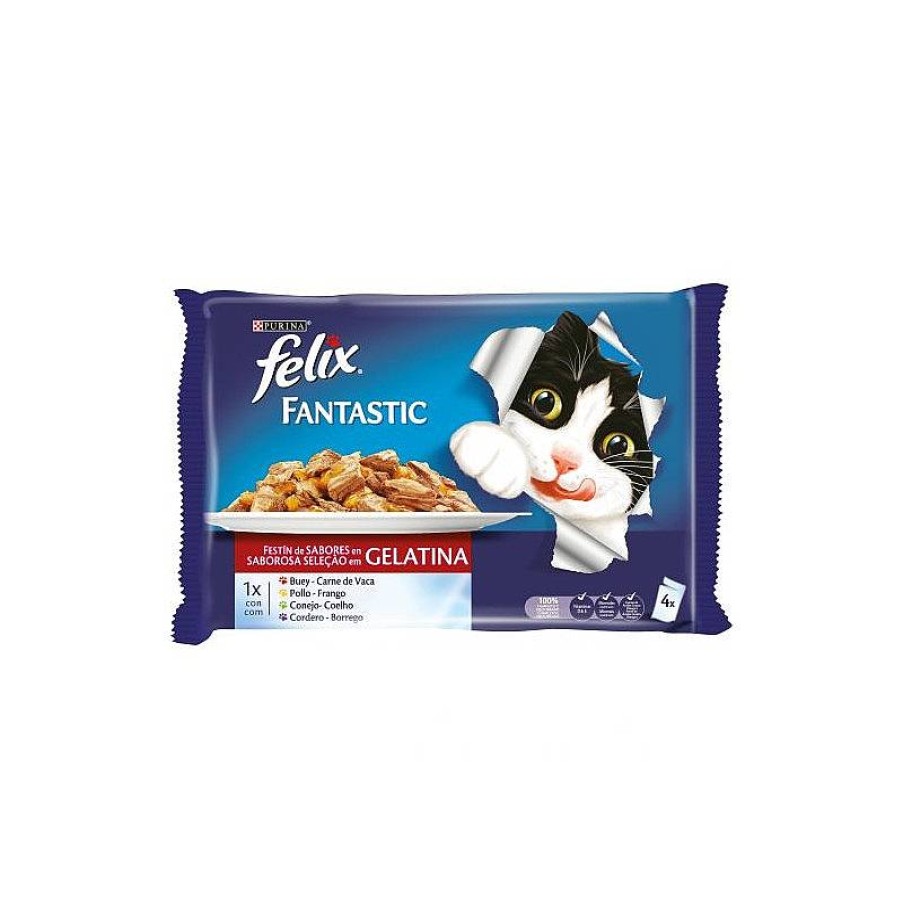 Felix Fantastic Festin De Carne 4X85 Gr Online