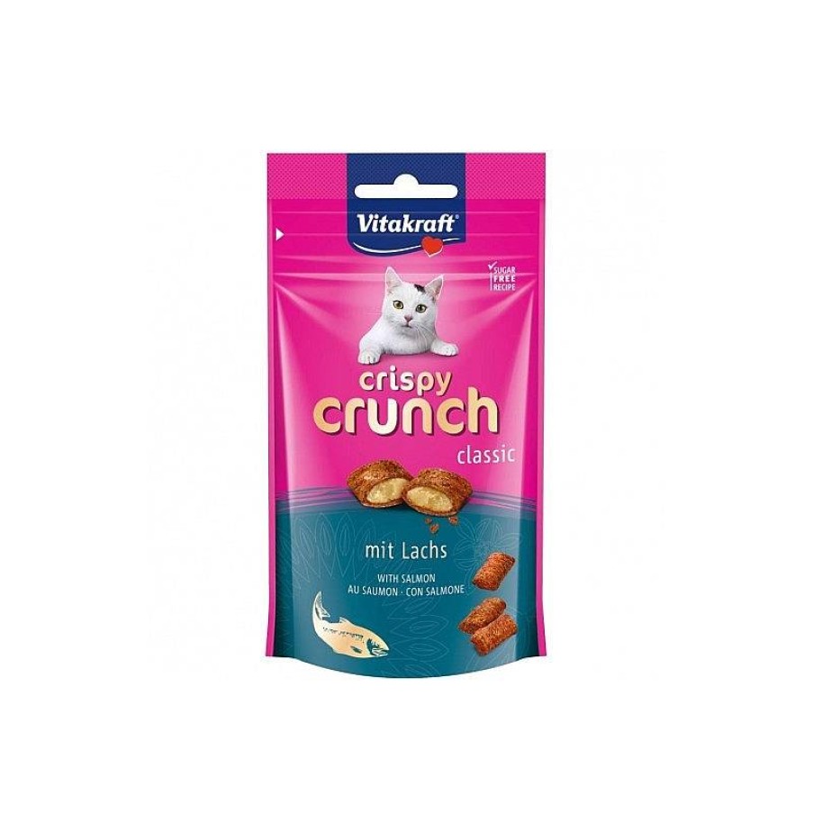 Vitakraft Cat Crispy Crunch Salmon 60 Gr New