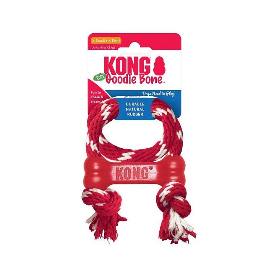 Kong Goodie Bone Con Cuerda Xs Hot