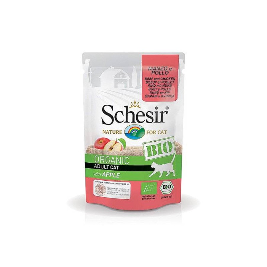 Schesir Bio Cat Pouch Buey Y Pollo 85 Gr Hot