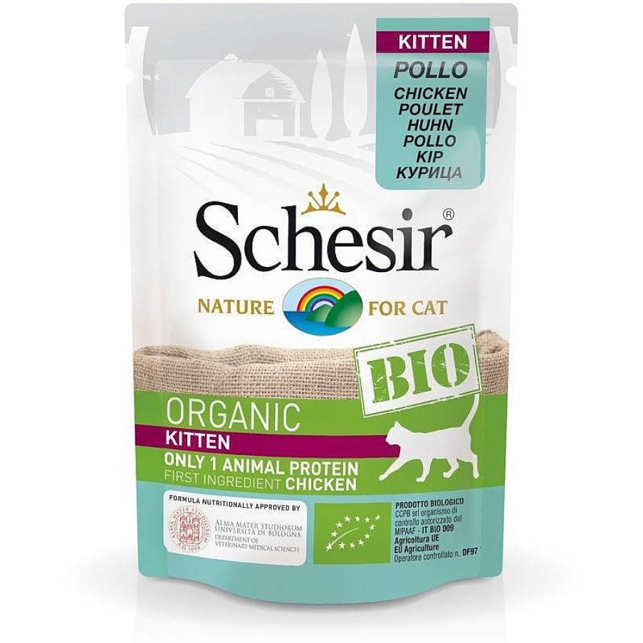 Schesir Bio Cat Pouch Kitten 85 Gr Hot