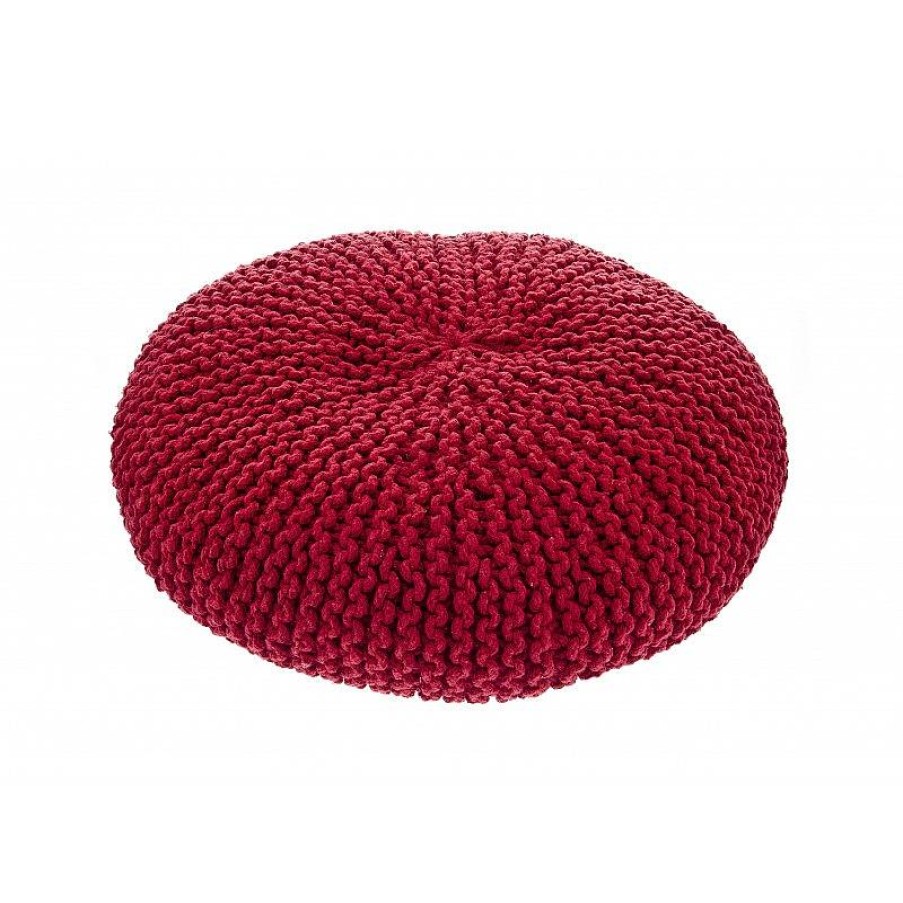 Fb Cama Pouf Macram Rojo 60 Cm Clearance