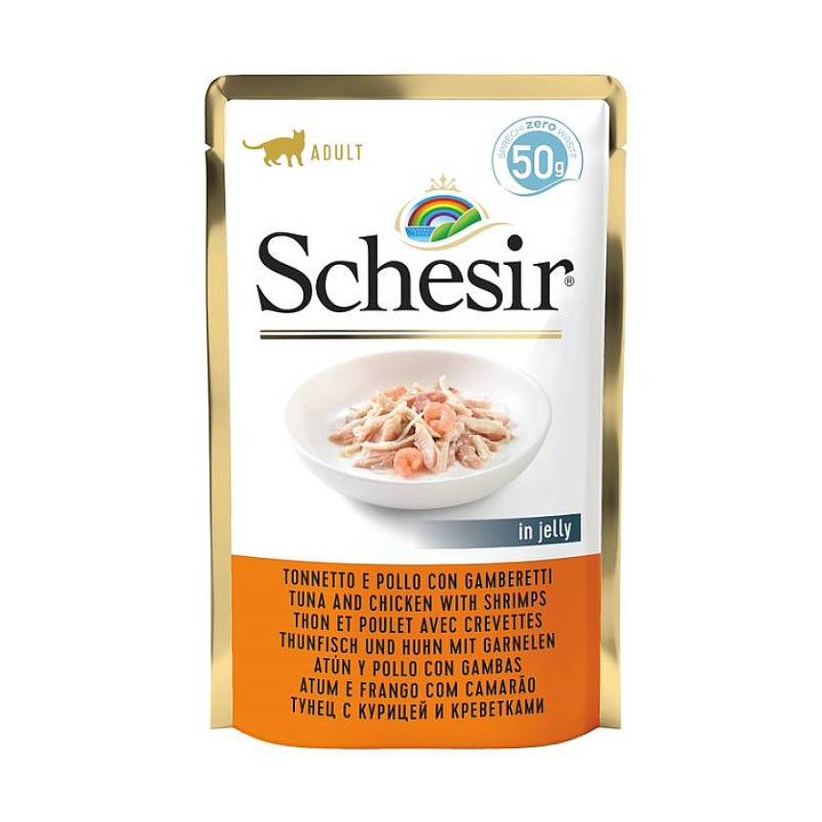 Schesir Gato Atun/Pollo/Gamba Pouch 50Gr Wholesale